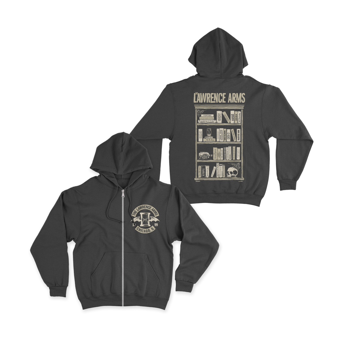 Bookshelf Heavyweight Zip Up – The Lawrence Arms